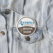 Badge Rond 7,6 Cm Conscience 3" d'asthme grand insigne (En situation)