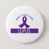 Badge Rond 7,6 Cm Conscience de lupus de traitement de combat (Devant)