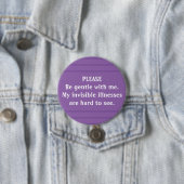 Badge Rond 7,6 Cm Conscience invisible de maladies (En situation)