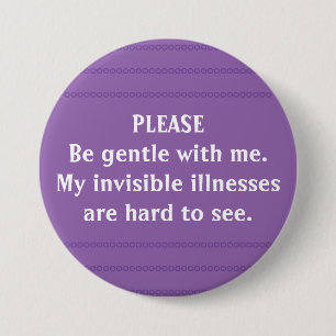 Badge Rond 7,6 Cm Conscience invisible de maladies