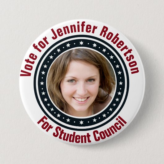 Badge Rond 7,6 Cm Conseil des étudiants (Devant)