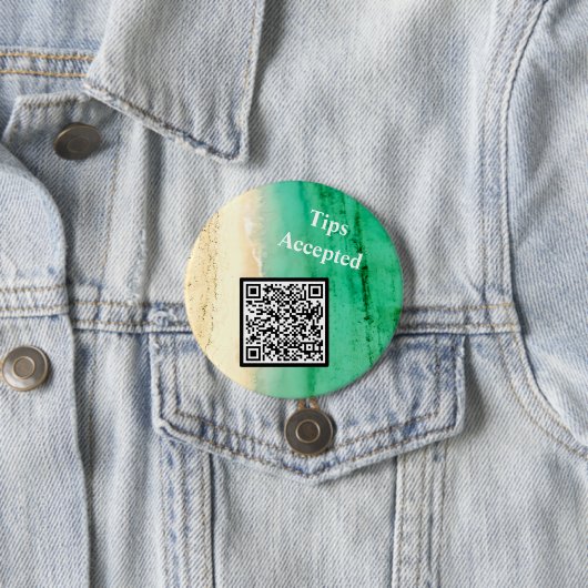 Badge Rond 7,6 Cm Conseils acceptés QR Code Plage QR Personnalisé Ph (En situation)