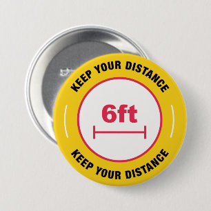 Badge Rond 7,6 Cm Conserver votre distance
