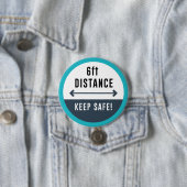 Badge Rond 7,6 Cm Conserver votre distance (En situation)
