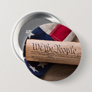 Badge Rond 7,6 Cm Constitution américaine