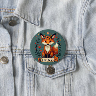 Badge Rond 7,6 Cm Contes de Renard Boho Faune Animale