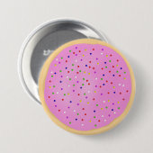 Badge Rond 7,6 Cm Cookie de sucre rose (Devant & derrière)