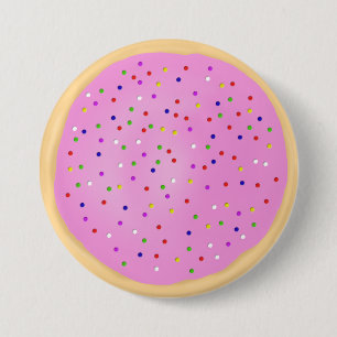 Badge Rond 7,6 Cm Cookie de sucre rose