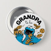 Badge Rond 7,6 Cm Cookie Monster Baby shower Grand-père à être (Devant & derrière)