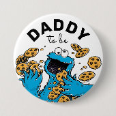 Badge Rond 7,6 Cm Cookie Monster Baby shower Papa (Devant)