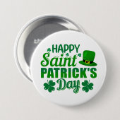 Badge Rond 7,6 Cm cool Bonne fête de la Saint Patrick (Devant & derrière)