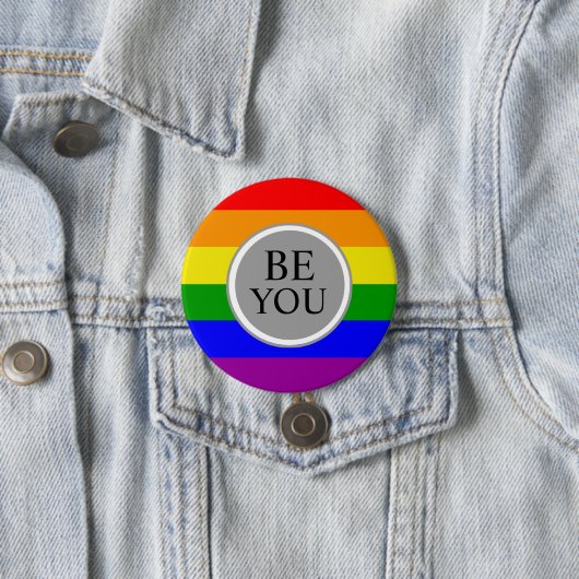 Badge Rond 7,6 Cm Cool Gay pride Drapeau Soyez vous (En situation)