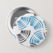 Badge Rond 7,6 Cm Cool, moderne, bleu abstrait tendance (Devant & derrière)