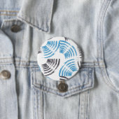 Badge Rond 7,6 Cm Cool, moderne, bleu abstrait tendance (En situation)