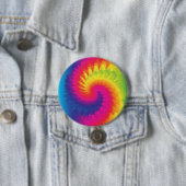 Badge Rond 7,6 Cm Cool Rainbow Tie Dye (En situation)
