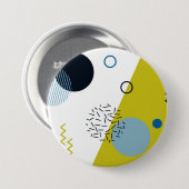 Badge Rond 7,6 Cm Cool, tendance, moderne, vert Memphis (Devant & derrière)