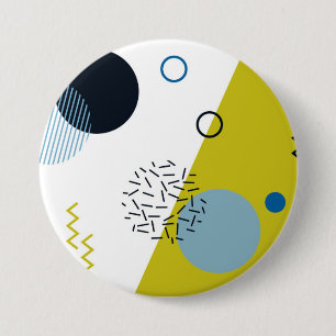 Badge Rond 7,6 Cm Cool, tendance, moderne, vert Memphis