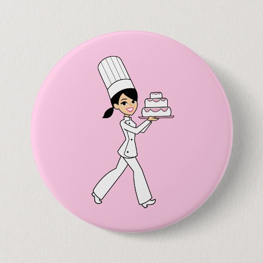 Badge Rond 7,6 Cm Copie de chef de fille (Devant)