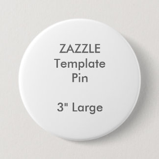 Badge Rond 7,6 Cm Copie faite sur commande 3" modèle vide de Pin de