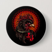 Badge Rond 7,6 Cm Coq de boîte (Devant)