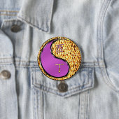 Badge Rond 7,6 Cm Coq de feu (En situation)