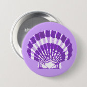 Badge Rond 7,6 Cm Coquillage - violet et blanc (Devant & derrière)