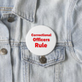 Badge Rond 7,6 Cm Correctional Officers Rule Button. (En situation)