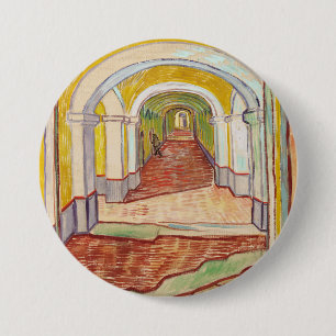 Badge Rond 7,6 Cm Corridor dans l'asile (par Vincent van Gogh)