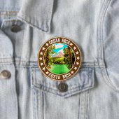 Badge Rond 7,6 Cm Costa Rica (En situation)