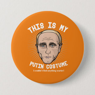 Badge Rond 7,6 Cm Costume de Vladimir Poutine Halloween - je ne