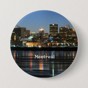 Badge Rond 7,6 Cm Coucher de soleil sur Montréal