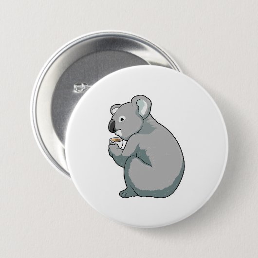 Badge Rond 7,6 Cm Coupe Koala (Devant & derrière)