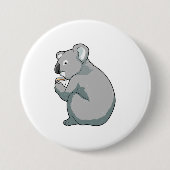 Badge Rond 7,6 Cm Coupe Koala (Devant)