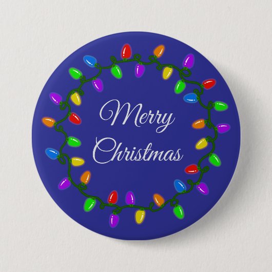 Badge Rond 7,6 Cm Courbe d'ampoule de vacances (Devant)