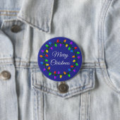 Badge Rond 7,6 Cm Courbe d'ampoule de vacances (En situation)