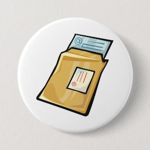 Badge Rond 7,6 Cm Courrier électronique numérique et lettre d'inform