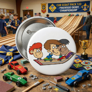 Badge Rond 7,6 Cm Course automobile pour enfants Pinewood Derby