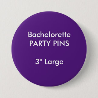 Badge Rond 7,6 Cm Coutume 3" grand POURPRE de Pin de partie de