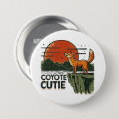Badge Rond 7,6 Cm Coyote (Devant & derrière)