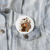 Badge Rond 7,6 Cm Cozy Autumn Girl (En situation)