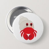 Badge Rond 7,6 Cm Crabe hermite (Devant & derrière)