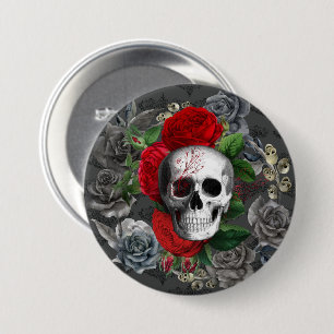 Badge Rond 7,6 Cm Crâne