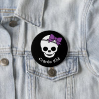 Cranio Crâne fille avec botte violette