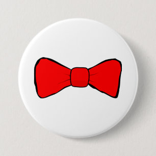 Badge Rond 7,6 Cm Cravate d'arc rouge