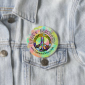 Badge Rond 7,6 Cm Cravate-Dye Art et Bohemian Appreal Business (En situation)