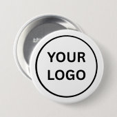 Badge Rond 7,6 Cm Create Your Own Custom Business Logo 3 Inch Button (Devant & derrière)