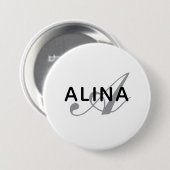 Badge Rond 7,6 Cm Create Your Own Name Monogram Design 3 Inch Round (Devant & derrière)