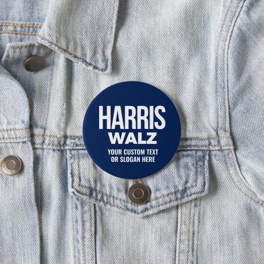 Badge Rond 7,6 Cm Créez votre propre Harris Walz 2024 (En situation)