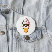 Badge Rond 7,6 Cm Crème glacée cool Kawaii (En situation)