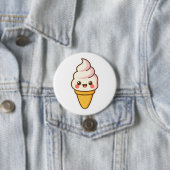 Badge Rond 7,6 Cm Crème glacée Kawaii douce (En situation)